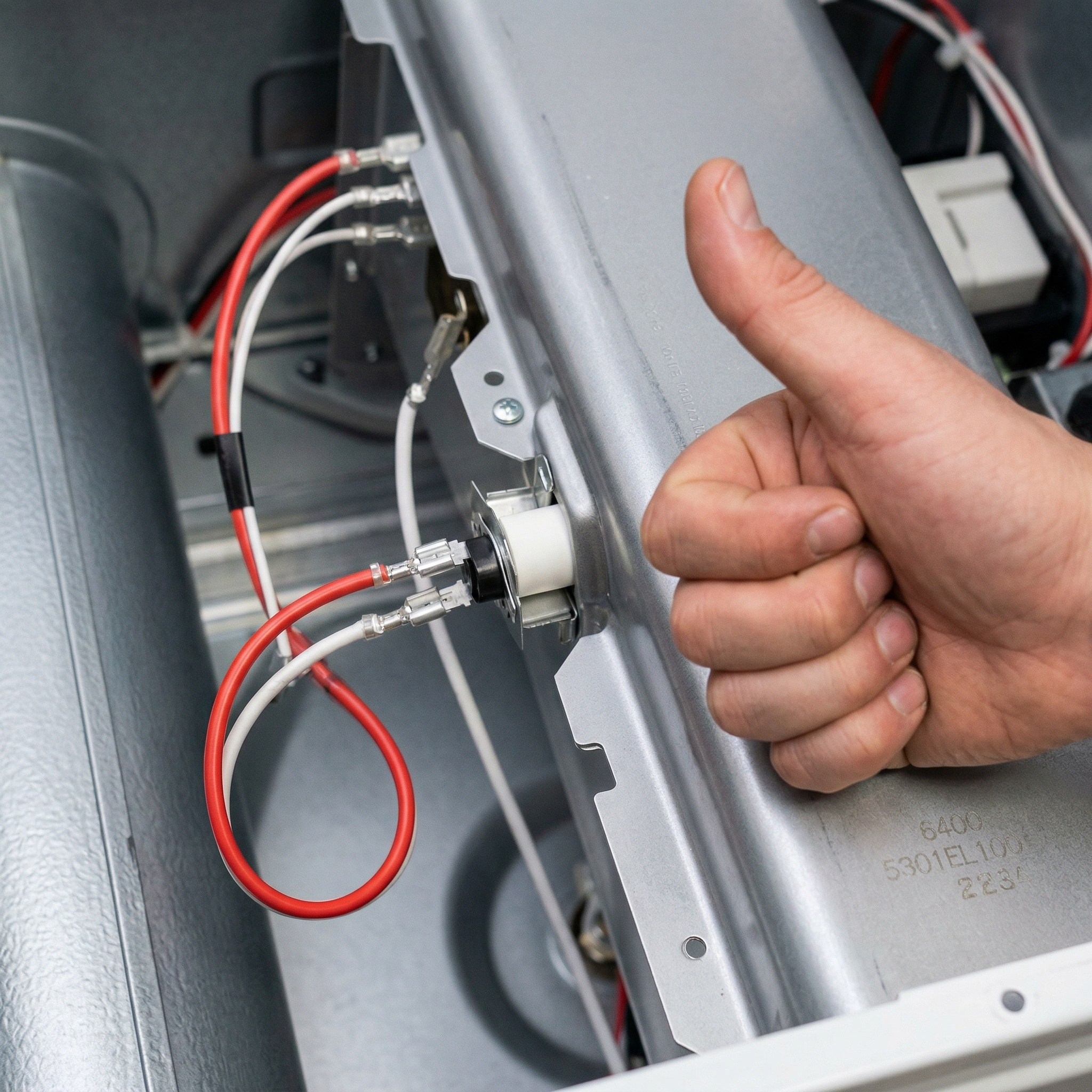 New LG dryer thermal fuse installed